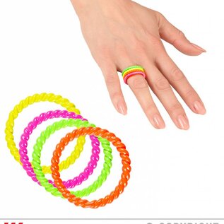 Nieuw2015-2016 Neon ringen set in vier kleuren