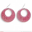 Nieuw2015-2016 Glitter oorringen in roze
