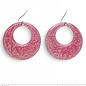 Nieuw2015-2016 Roze glitter oorbellen