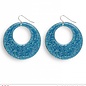 Nieuw2015-2016 Azur blauwe glitter oorbellen