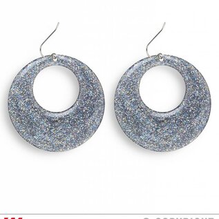Nieuw2015-2016 Oorbellen met glitters in zilver