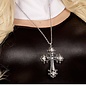 Nieuw2015-2016 Zwarte halsketting met strass steentjes