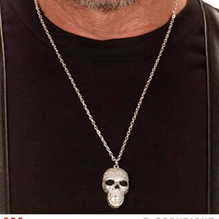 Nieuw2015-2016 Halloween ketting schedel in zilver