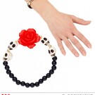 Nieuw2015-2016 Rood roze schedel armband