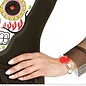 Nieuw2015-2016 Armband met schedels in rood en rose