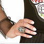 Halloween Blauwe halloween schedel ring