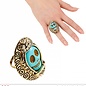 Halloween Blauwe halloween schedel ring