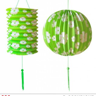 Nieuw2015-2016 Set van 2 groene lampionnen