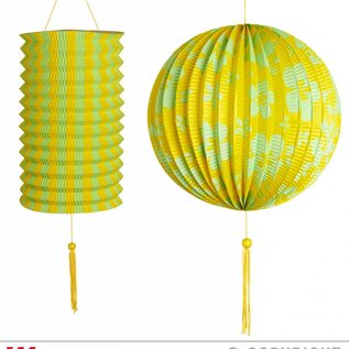 Nieuw2015-2016 Gele decoratie lampionnen set van 2