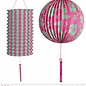Nieuw2015-2016 Roze met groene lampionnenset van 2