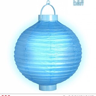 Nieuw2015-2016 Lampion decoratie met led verlichting azuur blauw
