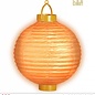Nieuw2015-2016 Oranje led lampion met echte ledverlichting
