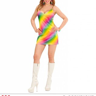 Nieuw2015-2016 Multi kleuren regenboog jurkje
