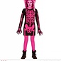 Halloween Skeletjurkje in roze voor griezel meisjes