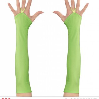 Nieuw2015-2016 Satijnen handschoenen neon groen