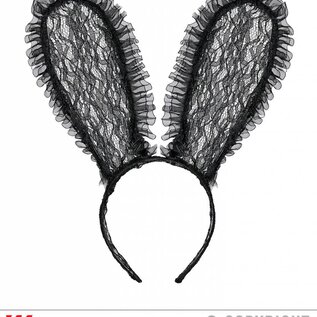 Nieuw2015-2016 Kanten bunny oren in zwart