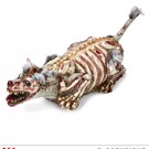 Halloween Zombie hond met haar als Halloween deco