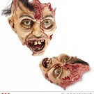 Halloween Doormidden gehakt hoofd met haar