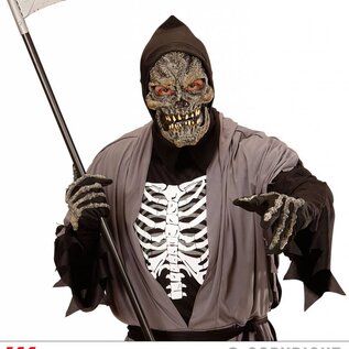 Halloween Grim reaper masker mond vol tanden