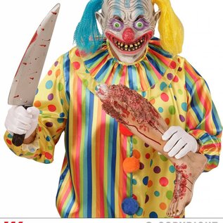Halloween Clownsmasker psycho met haren