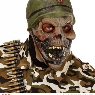 Halloween Zombiemasker soldaat