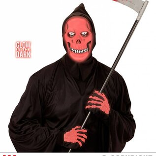 Halloween Rood oplichtend magere hein masker