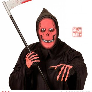 Halloween Rood oplichtend magere hein masker