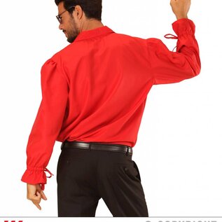 Nieuw2015-2016 Herenblouse in rood met ruches