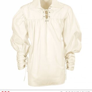 Nieuw2015-2016 Herenblouse in wit met ruches