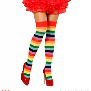 Nieuw2015-2016 Kniekousen in regenboogkleuren voor dames