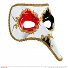 Nieuw2015-2016 Venetiaans snavelmasker wit