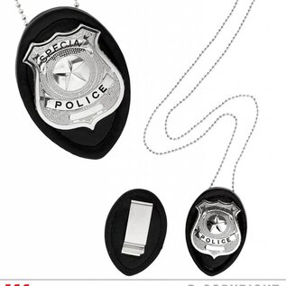 Nieuw2015-2016 Mooie badge politieagent met clip en ketting