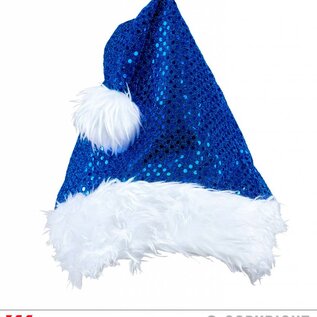 Nieuw2015-2016 Blauwe kerstmutsen met glitters