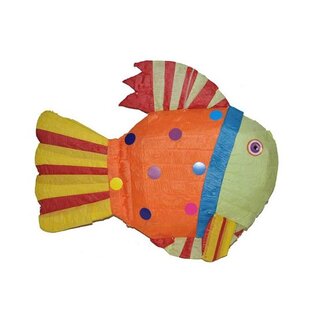 Mooie kleurrijke tropische pinata in de vorm van een vis