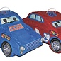 Mooie pinata race auto in blauw of rood