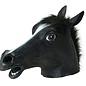 Zwart paard masker latex