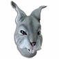 Latex konijn masker grijs