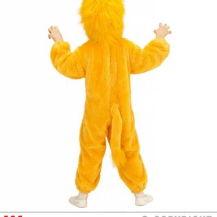 Dieren verkleed pakje leeuw in de kleur geel