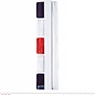 Pk 12 "BLUE-WHITE-RED TRICOLOR PAPER FAN" 50 cm