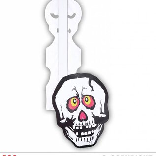 Pk 12 "SKULL PAPER FAN" 50 cm