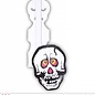 Pk 12 "SKULL PAPER FAN" 50 cm