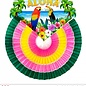 Pk 12 "MULTICOLOR ALOHA PAPER FAN" 46 cm