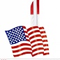 Pk 12 "RED USA FLAG PAPER FAN" 50 cm