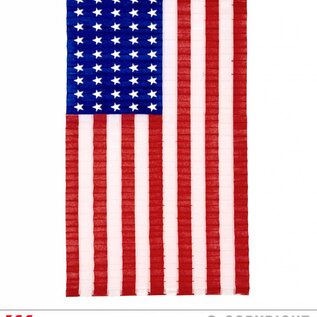 Pk 12 "USA PLEATED PAPER FLAG" 68 x 122 cm
