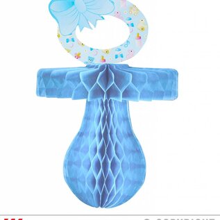Pk 12 "AZURE HONEYCOMB PACIFIER" 26 cm
