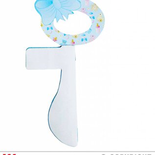 Pk 12 "AZURE HONEYCOMB PACIFIER" 26 cm