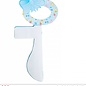 Pk 12 "AZURE HONEYCOMB PACIFIER" 26 cm