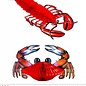 Pk 12 Set of "HONEYCOMB LOBSTER & CRAB" (lobster 43 cm - crab  29 cm)