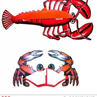 Pk 12 Set of "HONEYCOMB LOBSTER & CRAB" (lobster 43 cm - crab  29 cm)
