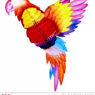 Pk 12 "HONEYCOMB PARROT" 38 cm